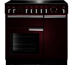 RANGEMASTER  Professional 90 Electric Ceramic Range Cooker - Cranberry & Chrome